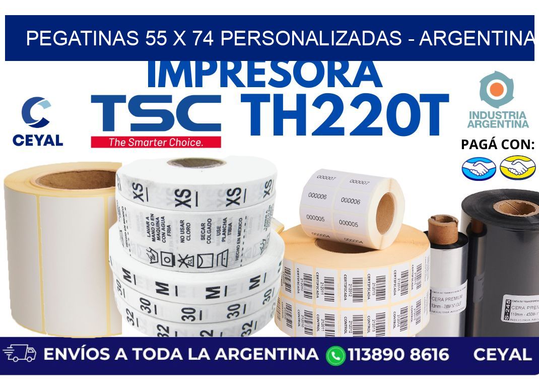pegatinas 55 x 74 personalizadas - Argentina