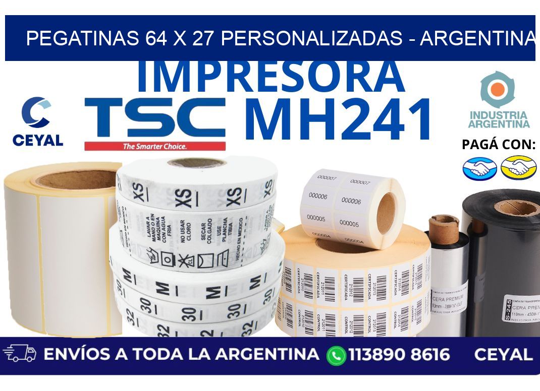 pegatinas 64 x 27 personalizadas – Argentina