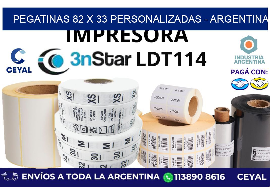 pegatinas 82 x 33 personalizadas - Argentina