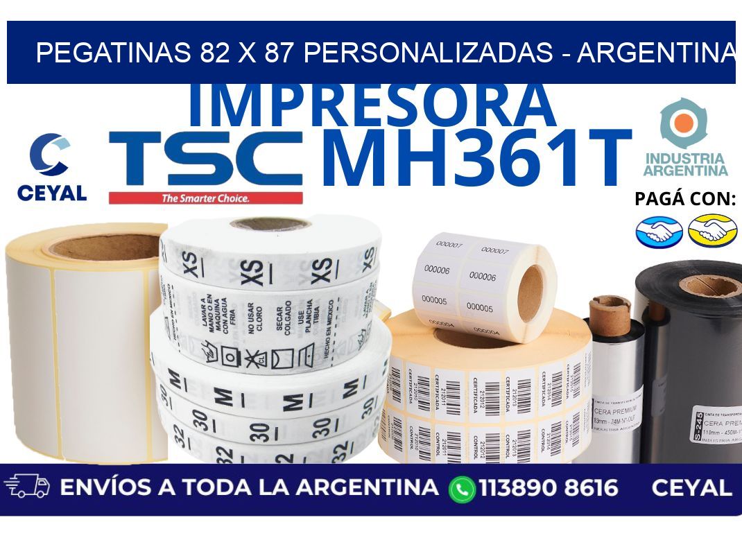 pegatinas 82 x 87 personalizadas – Argentina
