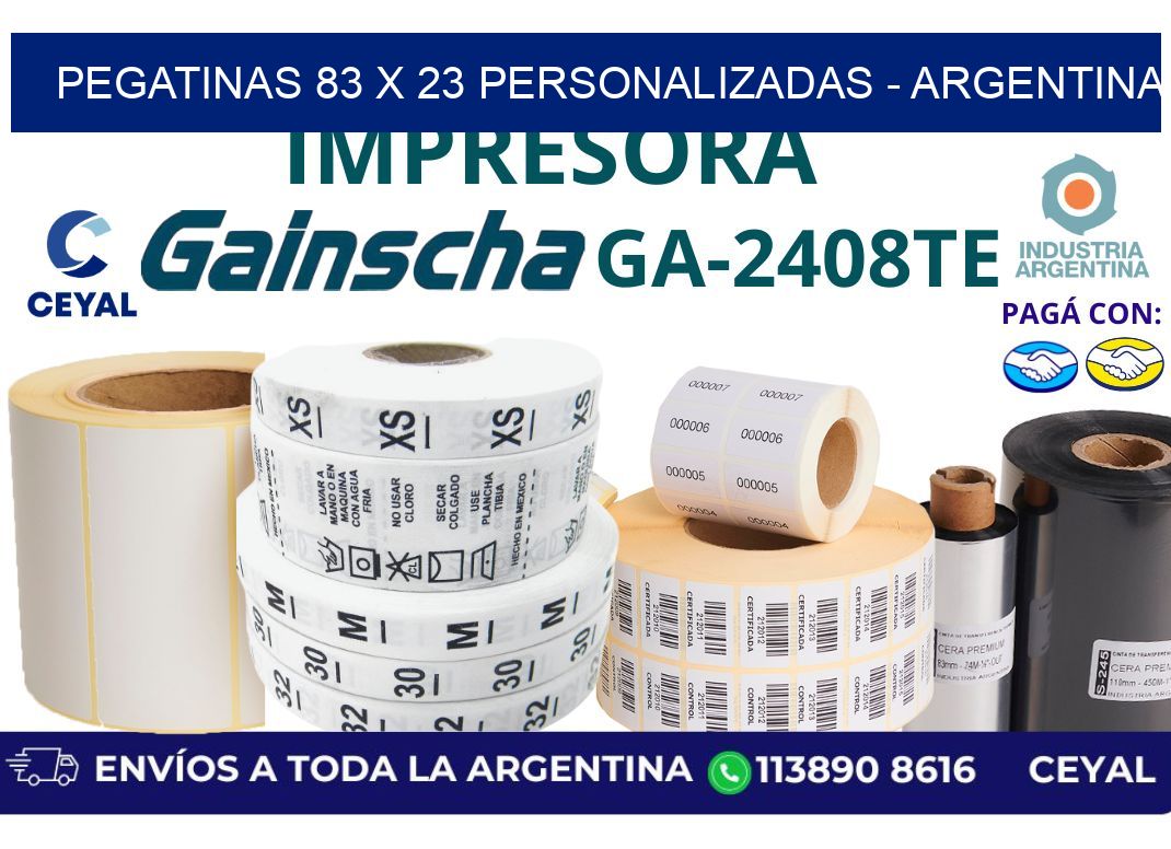 pegatinas 83 x 23 personalizadas - Argentina