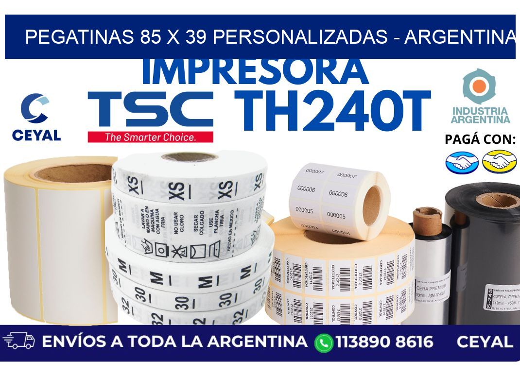 pegatinas 85 x 39 personalizadas - Argentina