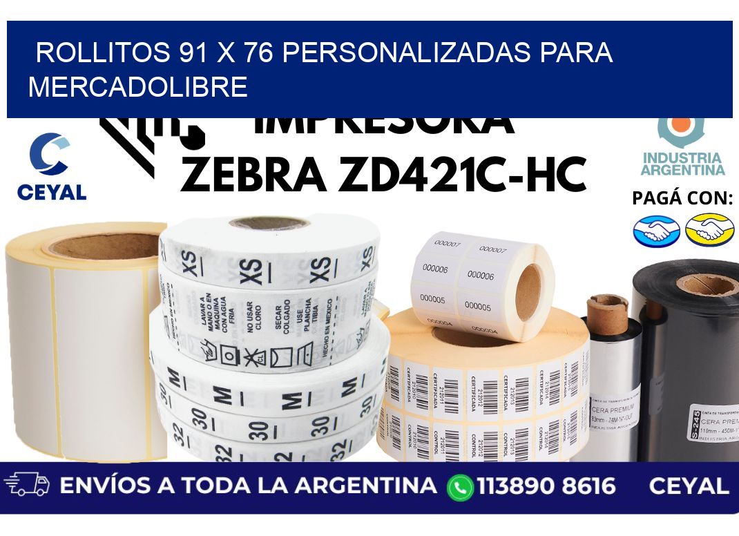 rollitos 91 x 76 personalizadas para mercadolibre