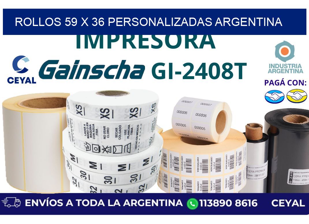 rollos 59 x 36 personalizadas argentina