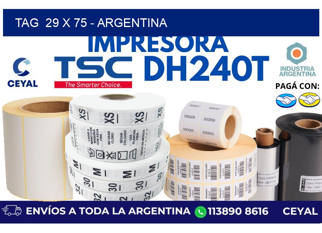 tag  29 x 75 – Argentina