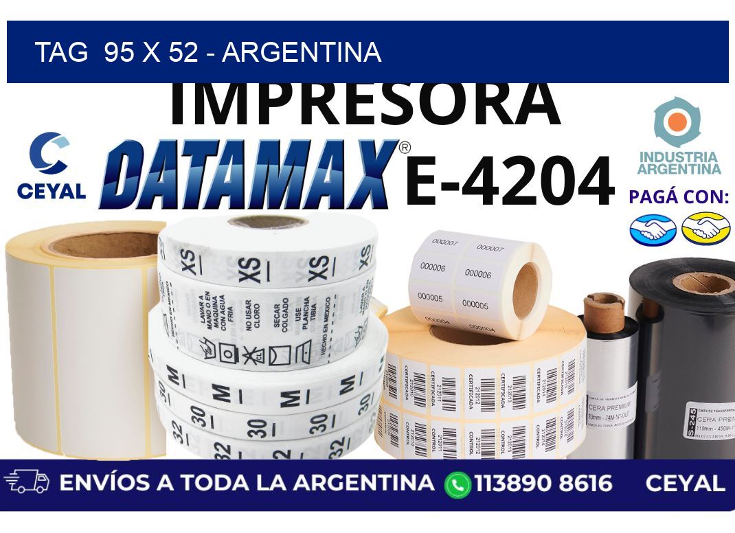 tag  95 x 52 – Argentina