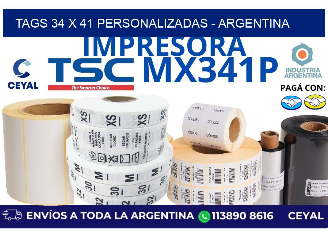 tags 34 x 41 personalizadas – Argentina