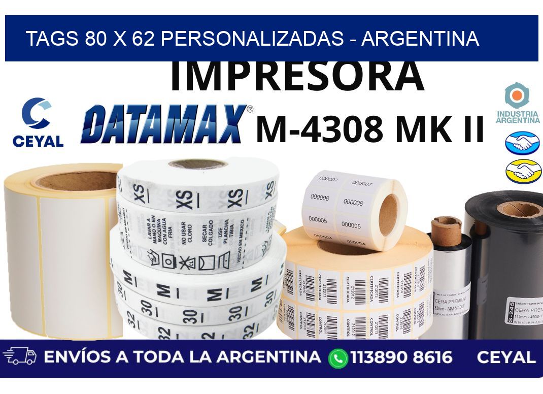 tags 80 x 62 personalizadas - Argentina