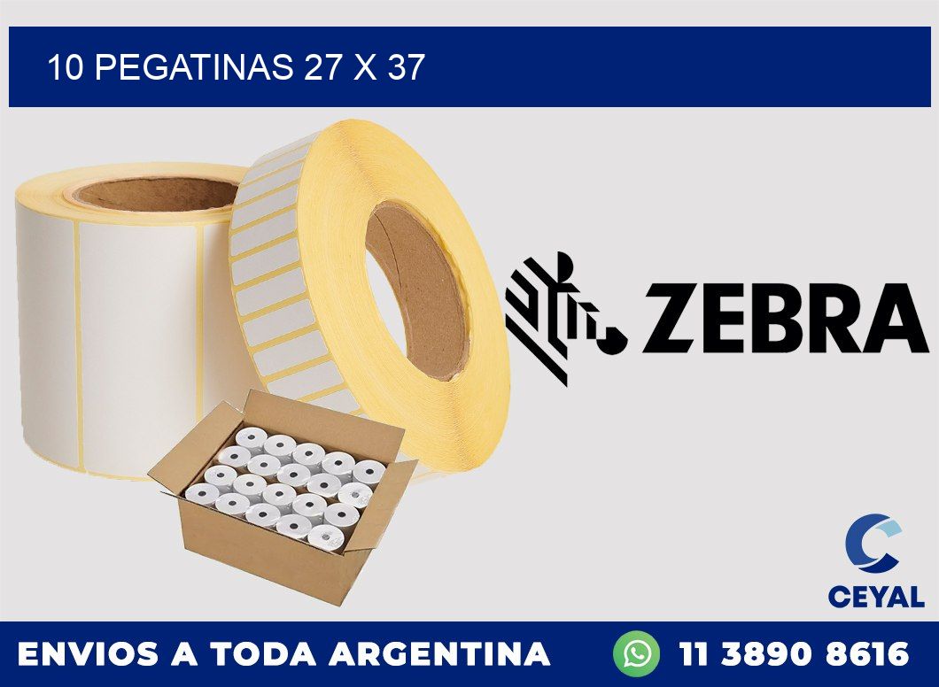 10 PEGATINAS 27 x 37