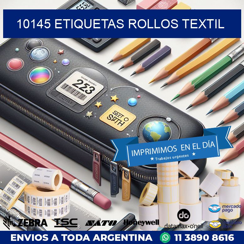 10145 etiquetas rollos TEXTIL