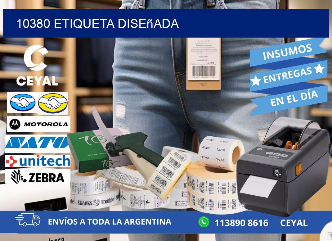 10380 etiqueta diseñada