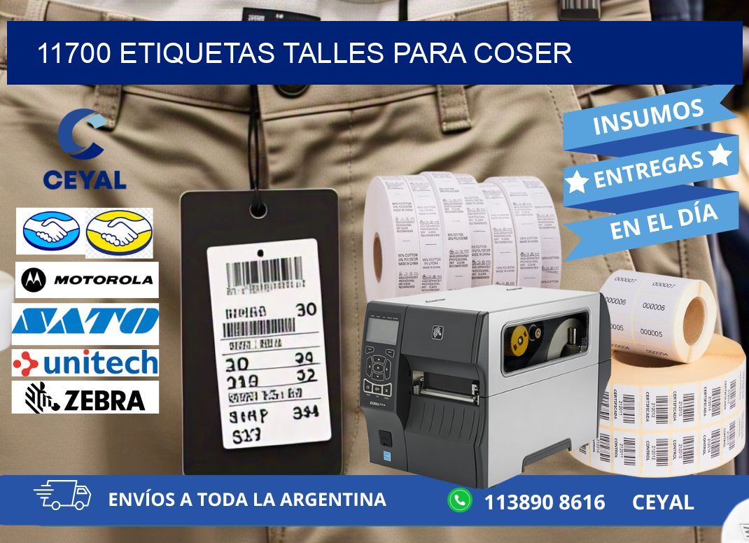 11700 ETIQUETAS TALLES PARA COSER