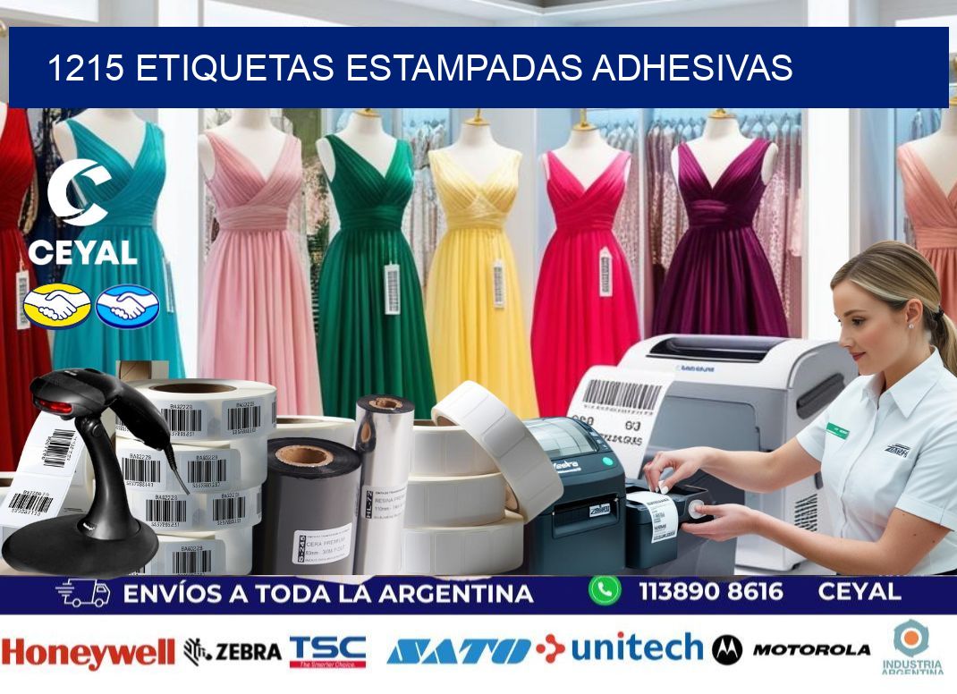 1215 etiquetas estampadas adhesivas