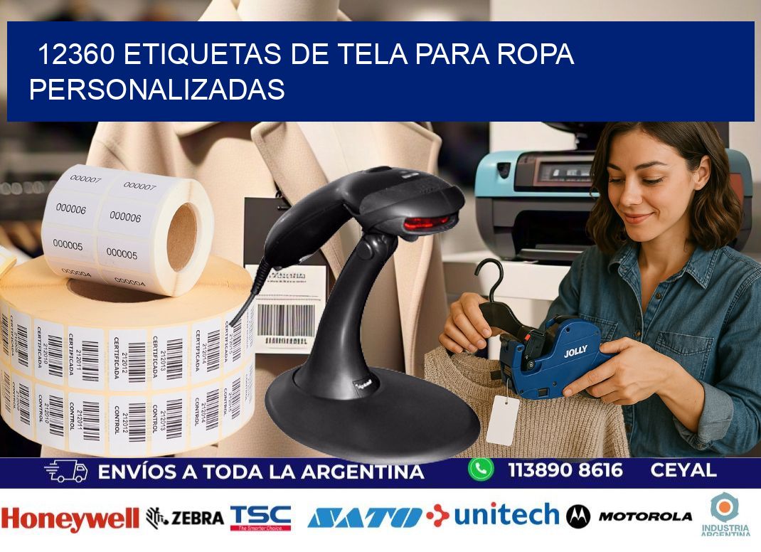 12360 Etiquetas de tela para ropa personalizadas