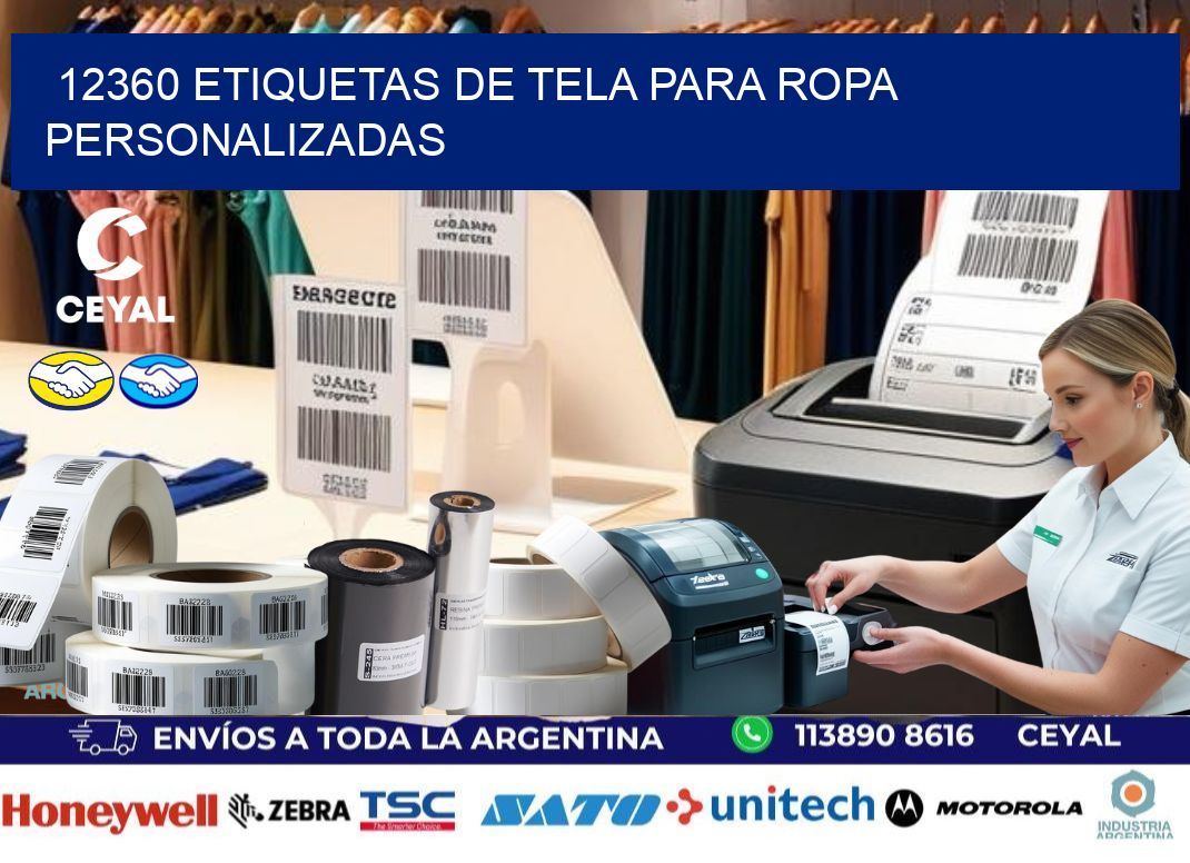 12360 Etiquetas de tela para ropa personalizadas