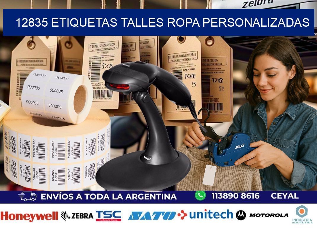 12835 ETIQUETAS TALLES ROPA PERSONALIZADAS