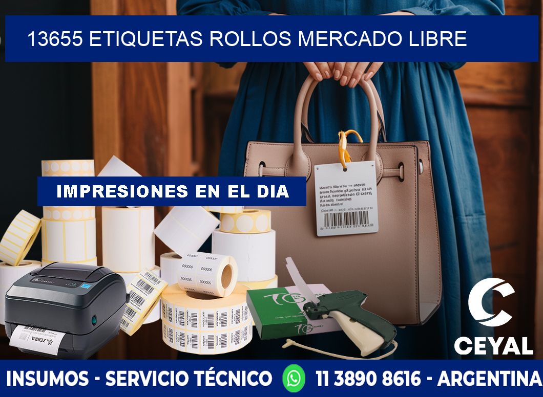 13655 etiquetas rollos MERCADO LIBRE
