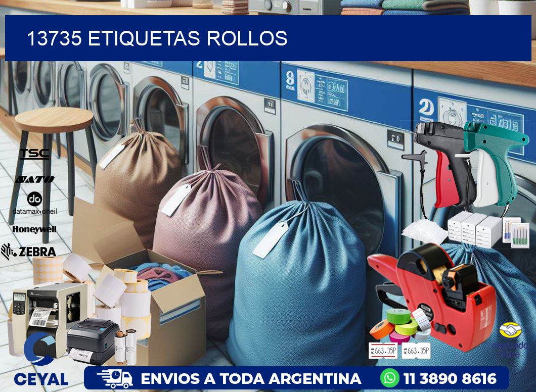 13735 etiquetas rollos