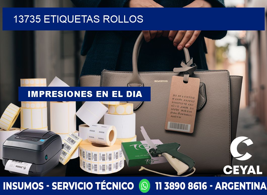 13735 etiquetas rollos