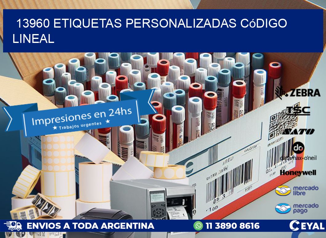 13960 Etiquetas personalizadas código lineal