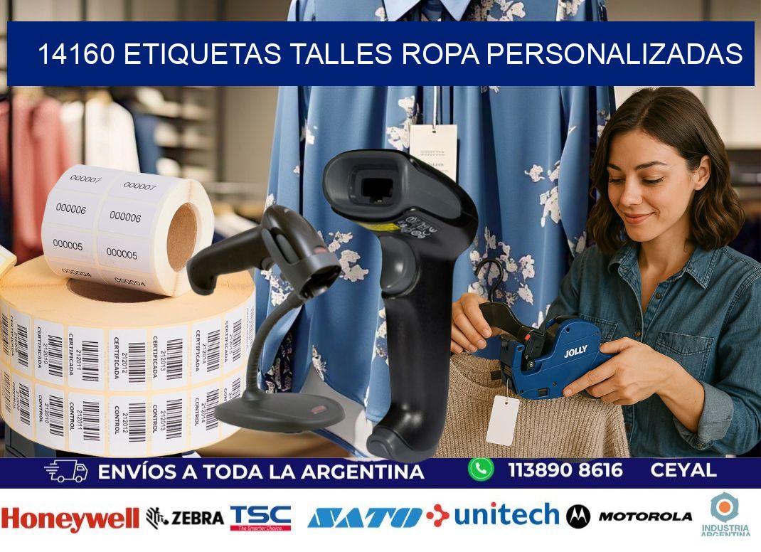 14160 ETIQUETAS TALLES ROPA PERSONALIZADAS
