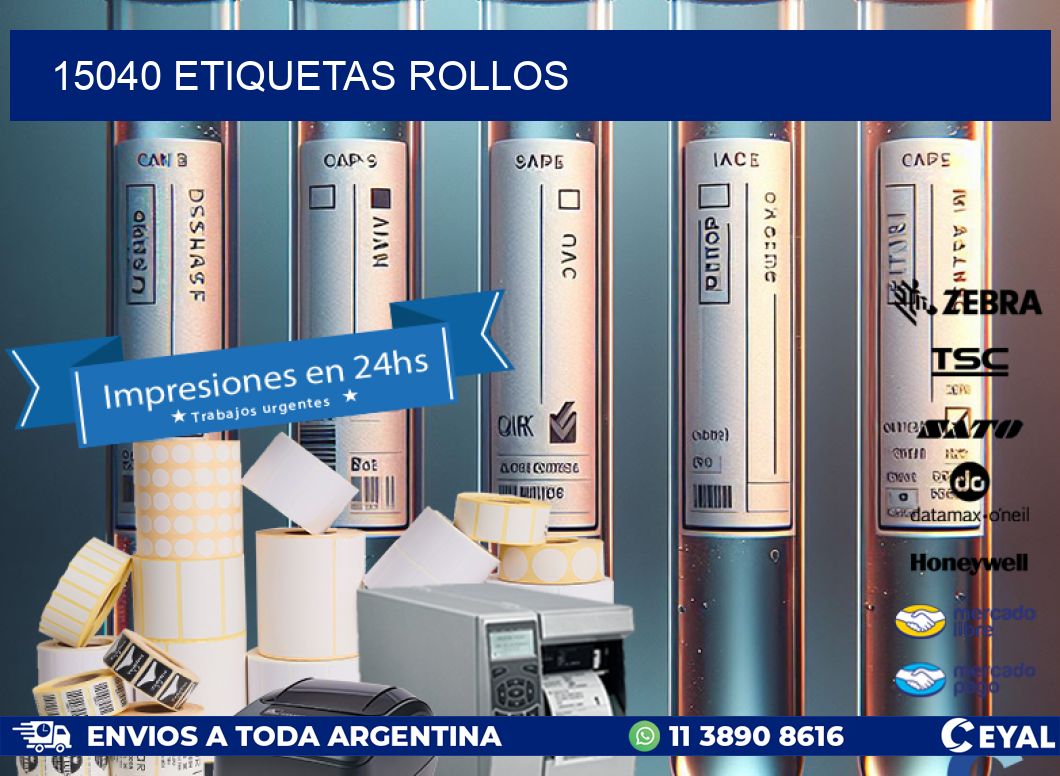 15040 etiquetas rollos