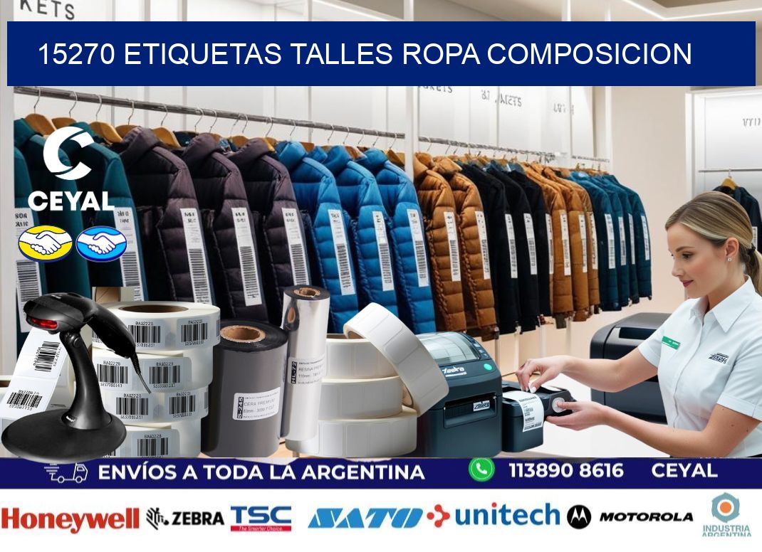 15270 ETIQUETAS TALLES ROPA COMPOSICION