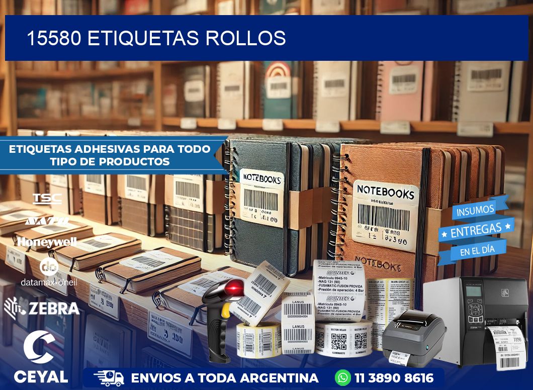 15580 etiquetas rollos