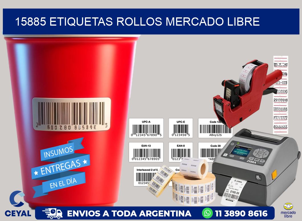 15885 etiquetas rollos MERCADO LIBRE