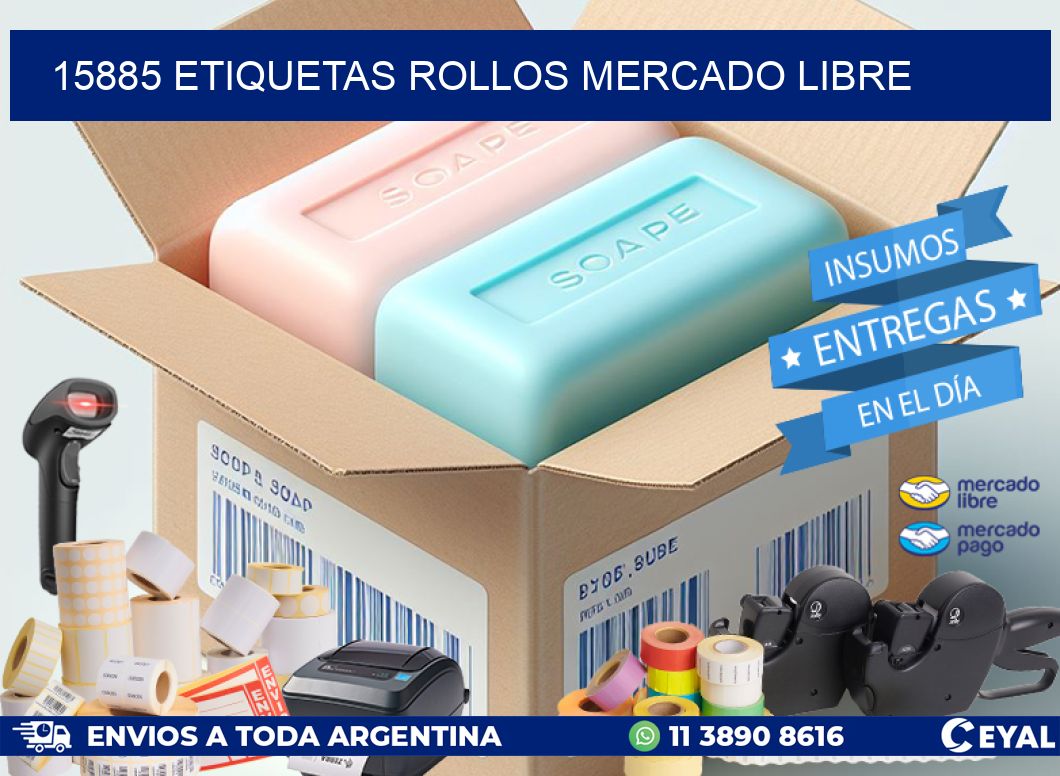 15885 etiquetas rollos MERCADO LIBRE