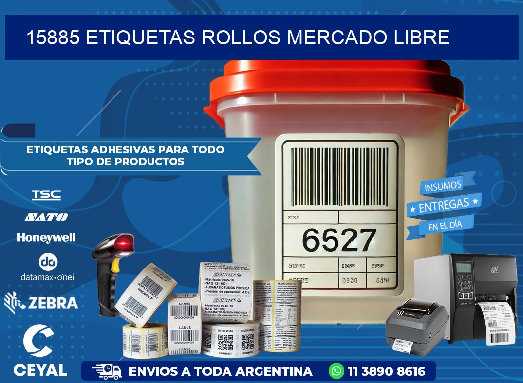 15885 etiquetas rollos MERCADO LIBRE