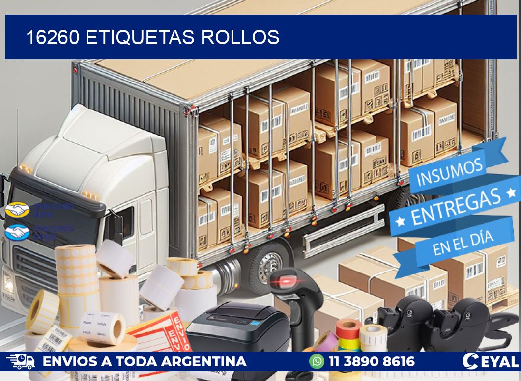 16260 etiquetas rollos