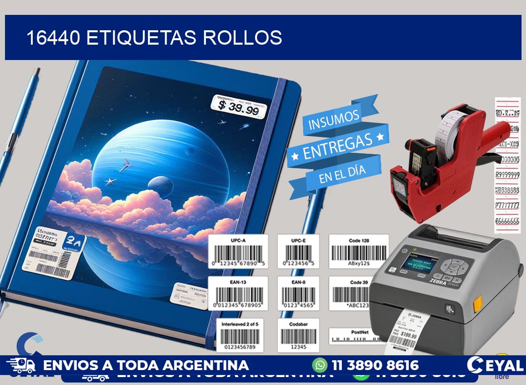 16440 etiquetas rollos