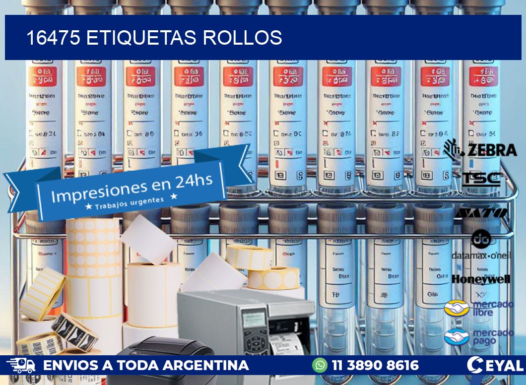 16475 etiquetas rollos