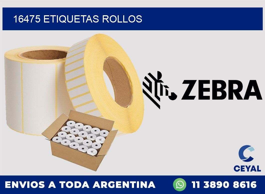 16475 etiquetas rollos