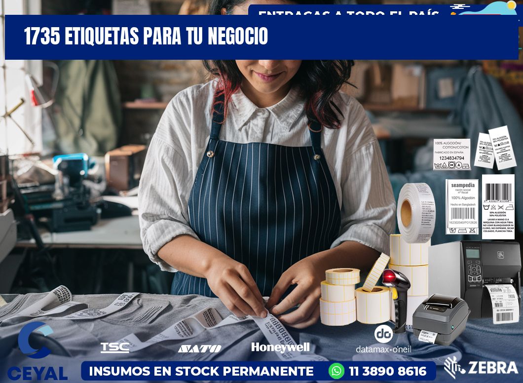 1735 etiquetas para tu negocio