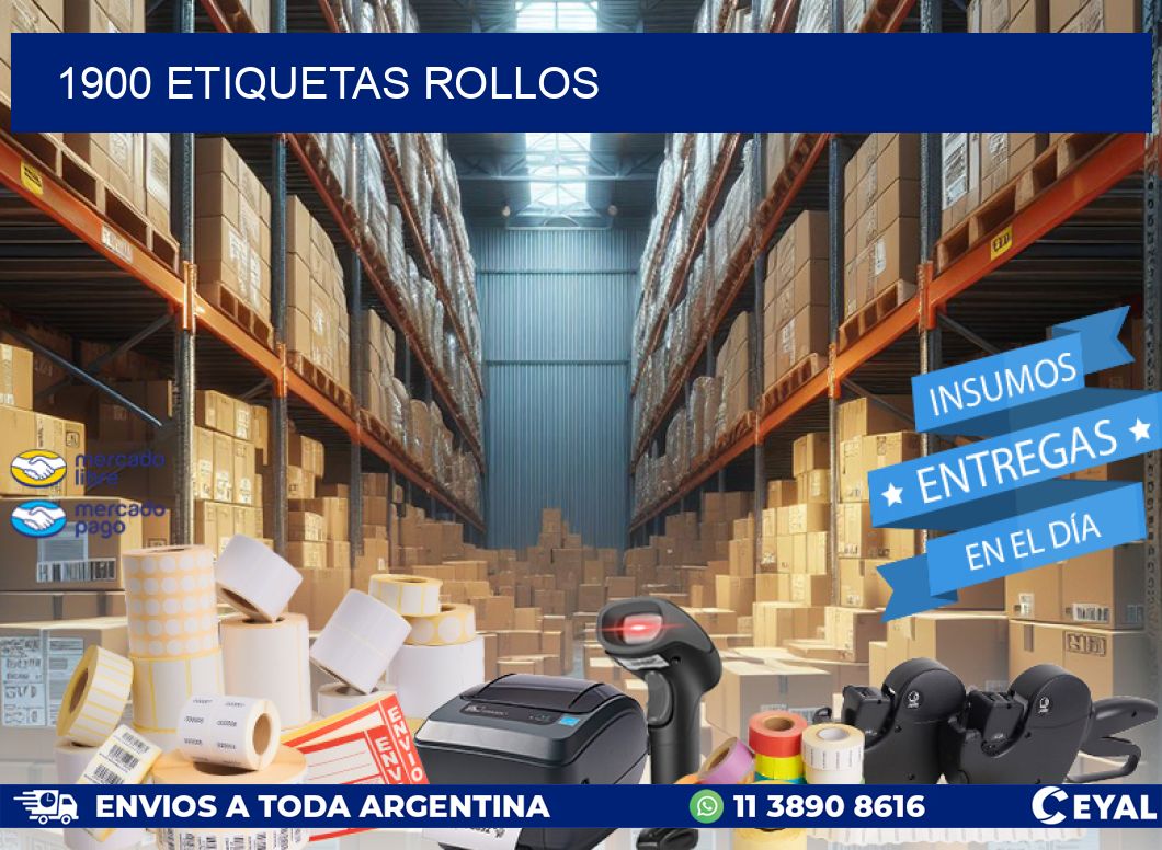 1900 etiquetas rollos