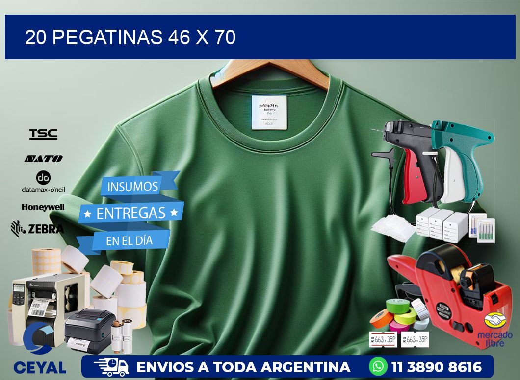 20 PEGATINAS 46 x 70