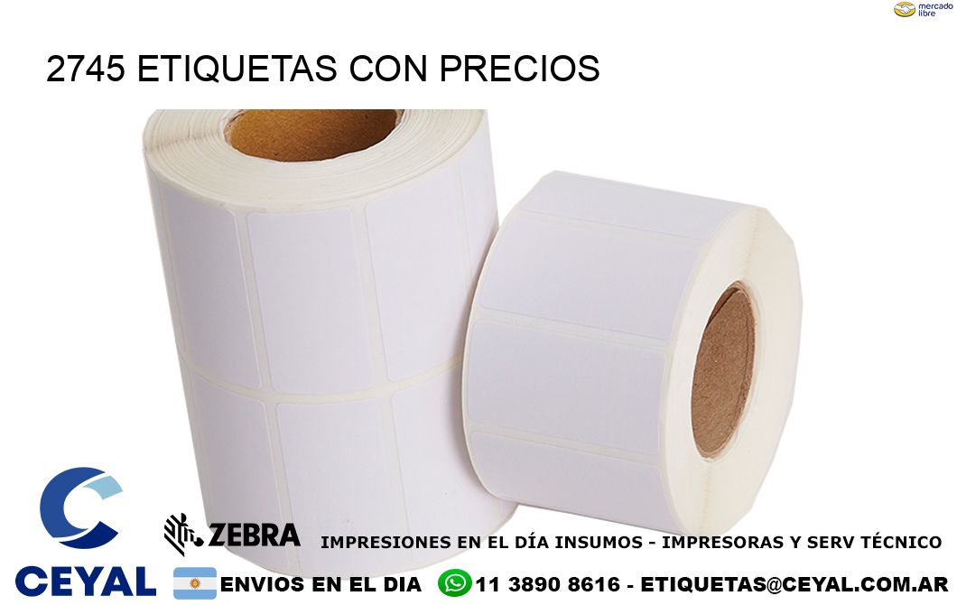 2745 etiquetas con precios