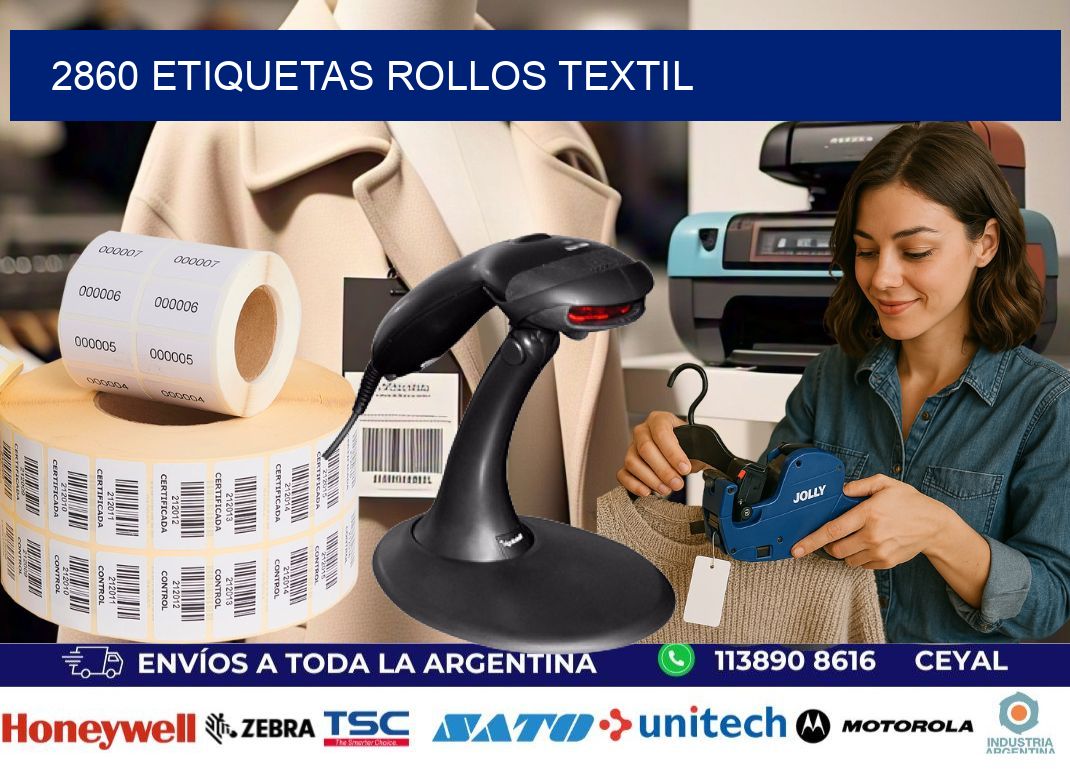 2860 etiquetas rollos TEXTIL