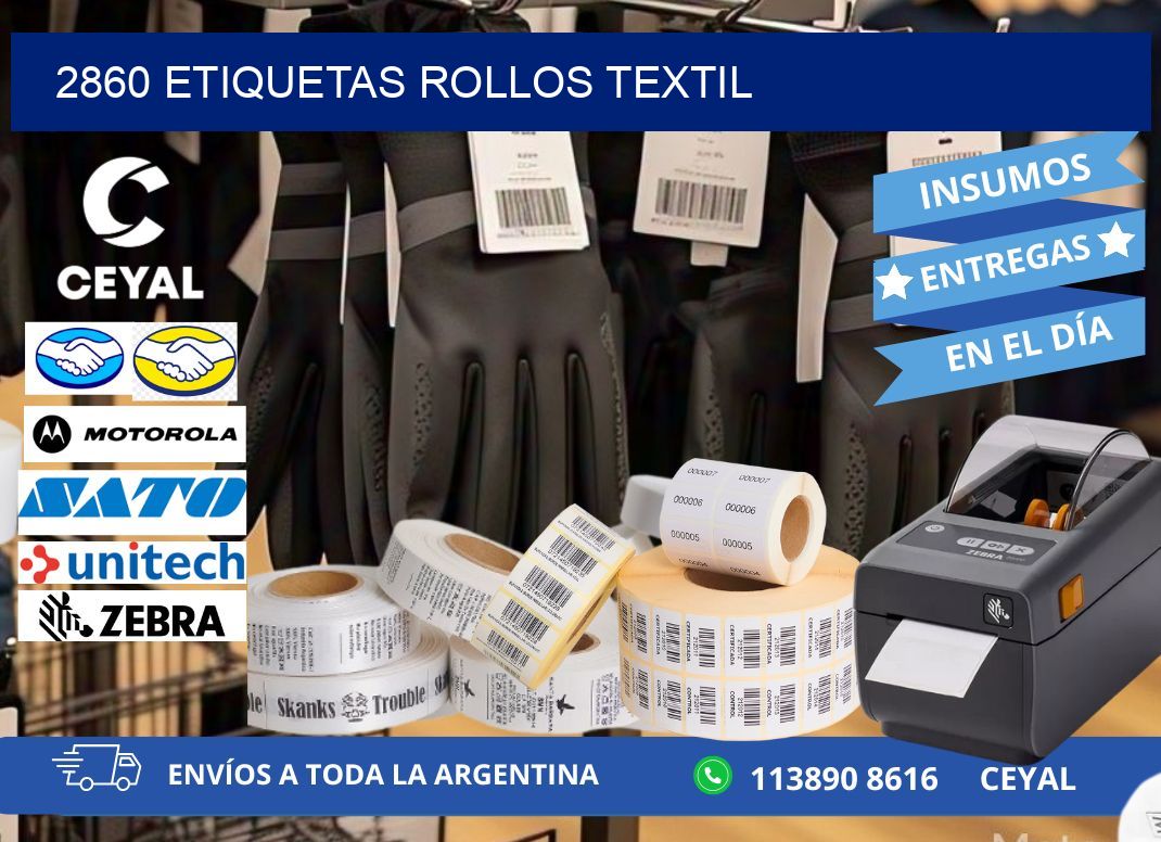 2860 etiquetas rollos TEXTIL