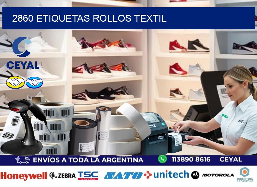 2860 etiquetas rollos TEXTIL