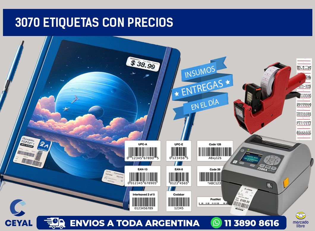 3070 etiquetas con precios