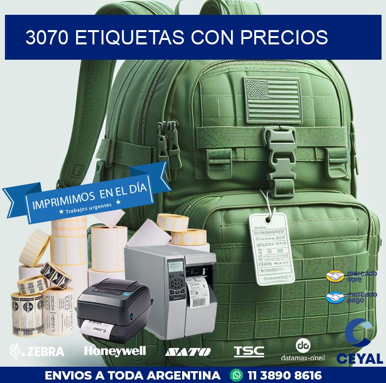 3070 etiquetas con precios