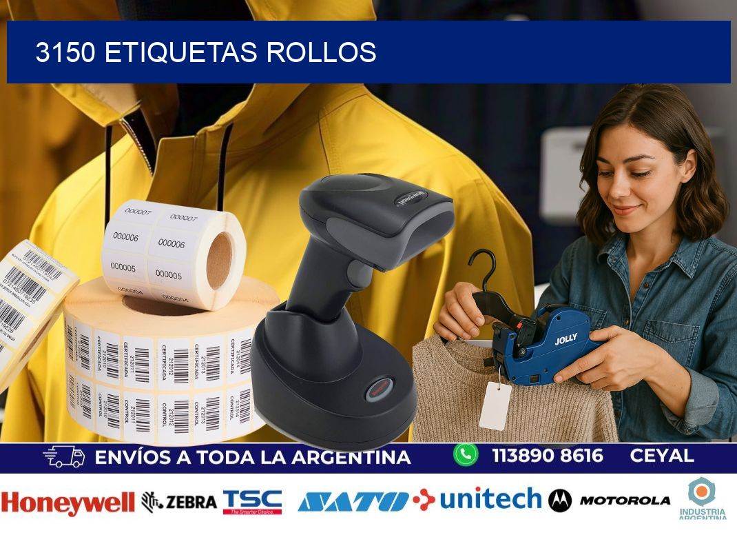 3150 etiquetas rollos