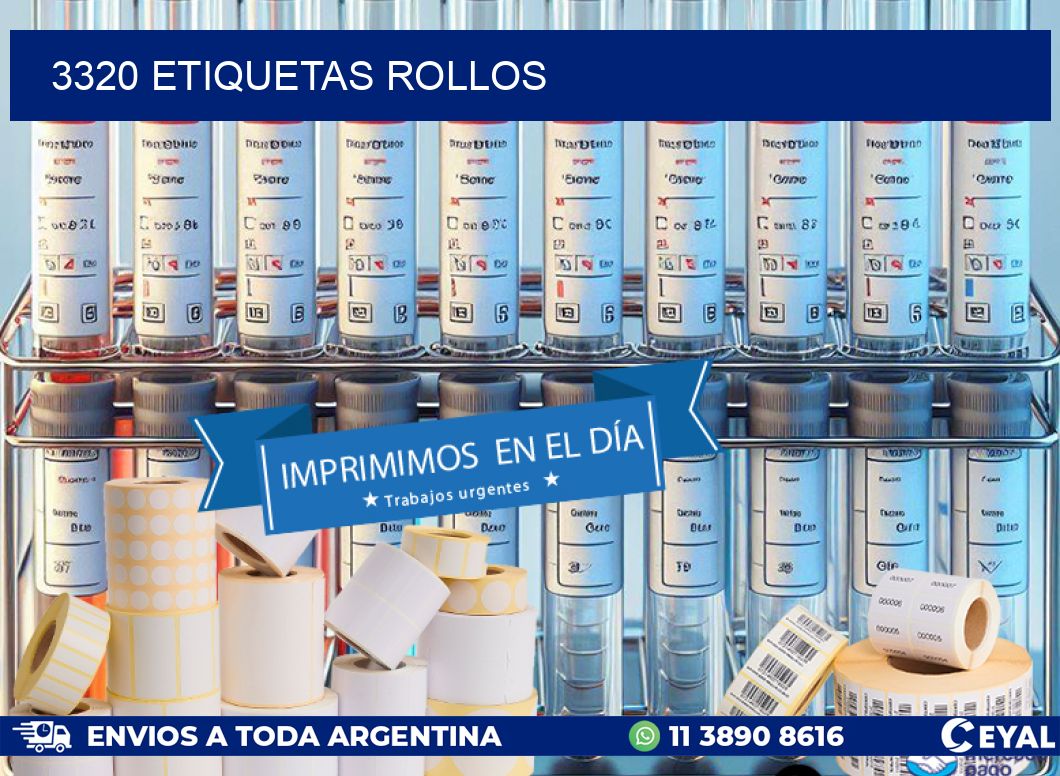 3320 etiquetas rollos