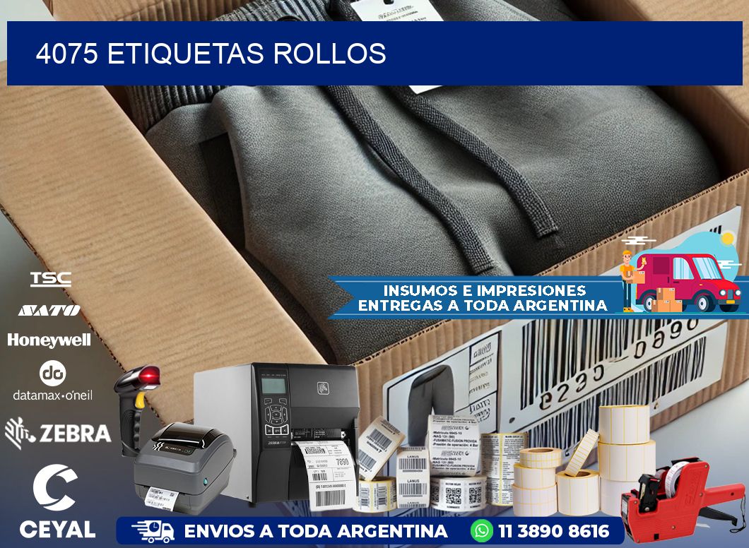 4075 etiquetas rollos