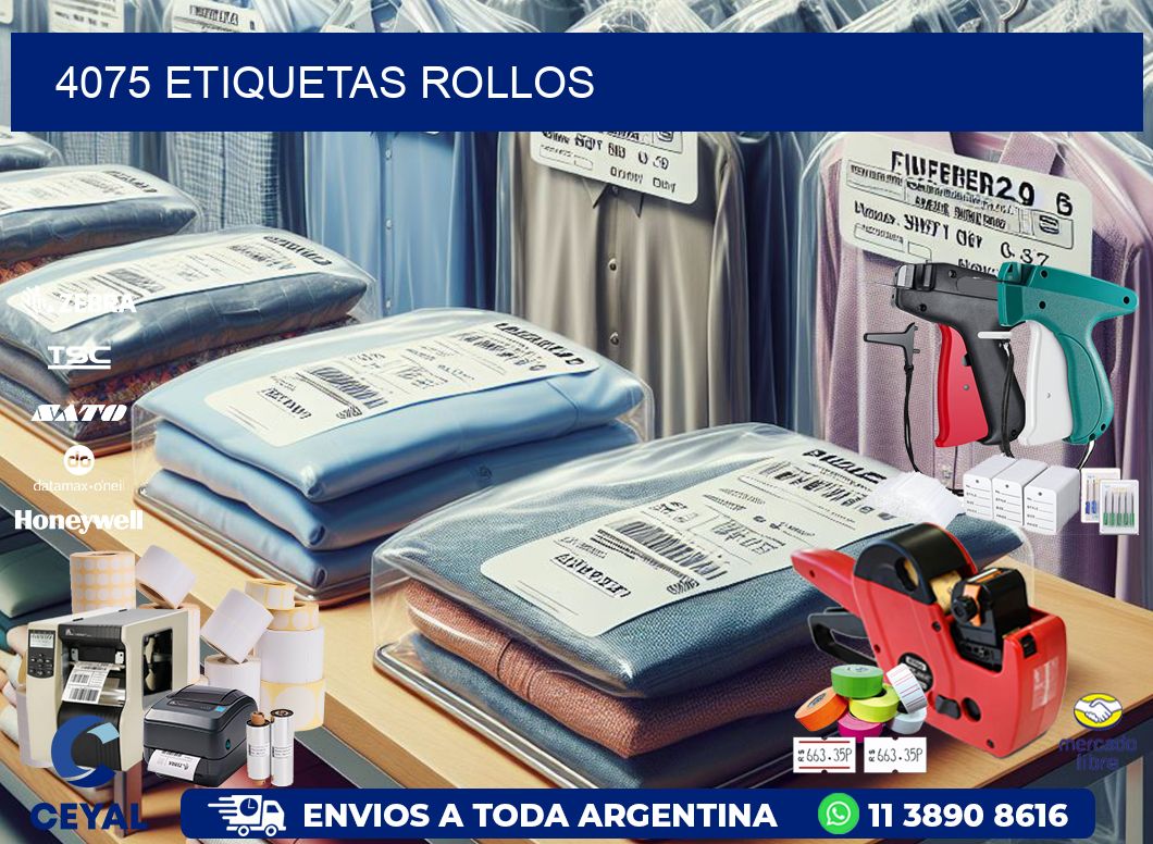 4075 etiquetas rollos