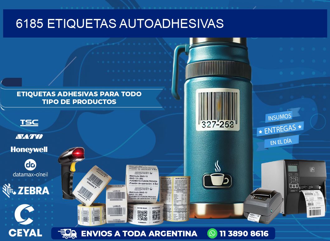 6185 etiquetas autoadhesivas