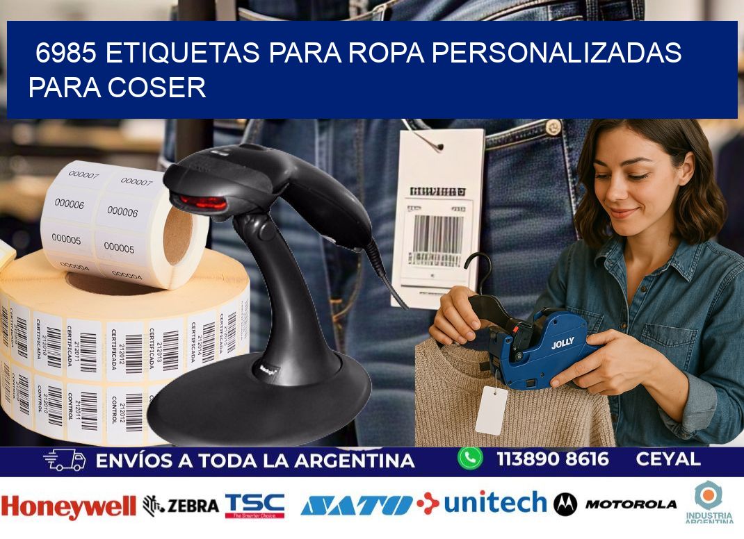 6985 Etiquetas para ropa personalizadas para coser